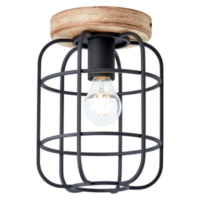 Drewniana lampa sufitowa czarna, Taede
