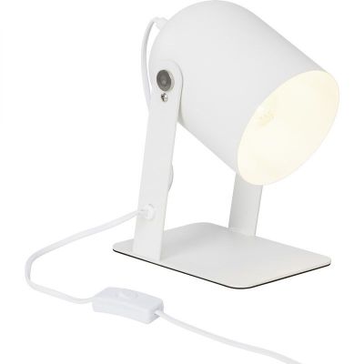 Nowoczesna lampa stołowa biała, Arlette, z przełącznik