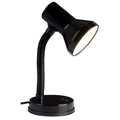 Plastikowa lampa biurkowa czarna, Loet, z przełącznik