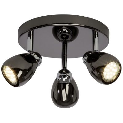 Metalowa lampa sufitowa czarna, Khadra, 3W, 3000K LED