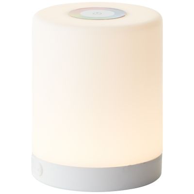 Nowoczesna lampa stołowa ogrodowa biała, Maezon, 1W, RGBW LED, IP44, z dotykowy ściemniacz