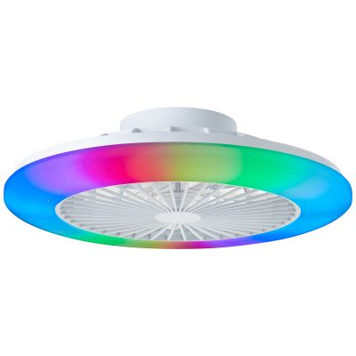 Nowoczesny wentylator sufitowy biały, Sofieke, 40W, RGBW LED, z pilot