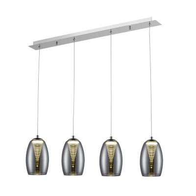 Nowoczesna lampa wisząca chromowana, Aliyah, 5W, 3000K LED