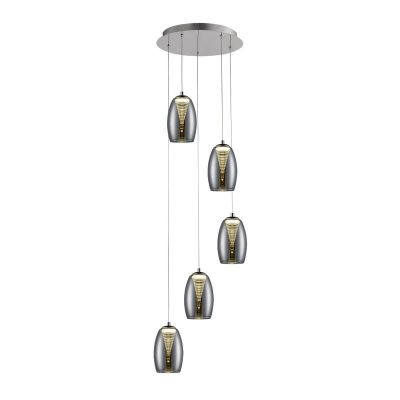 Nowoczesna lampa wisząca nad stół do jadalni chromowana, Aliyah, 5W, 3000K LED