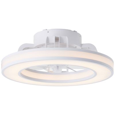 Nowoczesny wentylator sufitowy biały, Yari, 26W, RGBW LED, z pilot