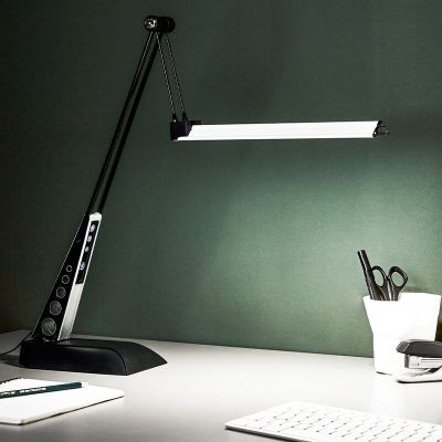 Design lampa biurkowa chromowana, Leyana, 1W, 5000K LED, z dotykowy ściemniacz