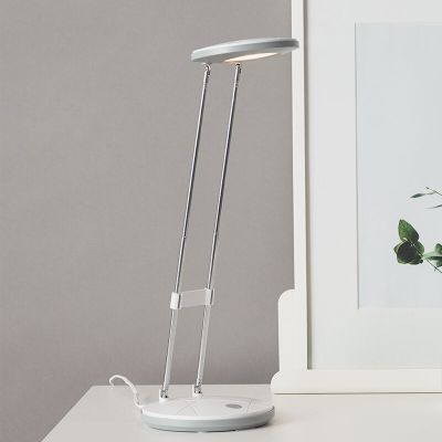 Plastikowa lampa biurkowa biała, Mariama, 3,3W, 3000K LED, z przełącznik