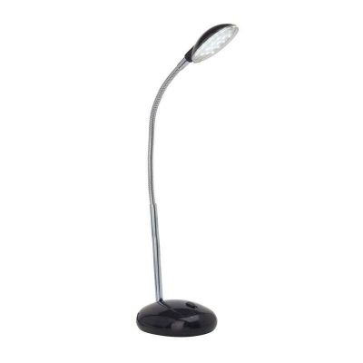 Plastikowa lampa biurkowa czarna, Marenthe, 2W, 6000K LED, z przełącznik