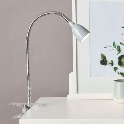 Plastikowy reflektor z klamrą szary, Kit, 2,4W, 3000K LED, z przełącznik