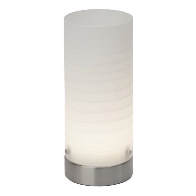 Szklana lampa stołowa biała, Mexi, 3W, 3000K LED, z przełącznik