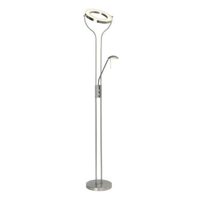 Design lampa do czytania stojąca chromowana, Izabela, 18W, 3000K LED, z przełącznik