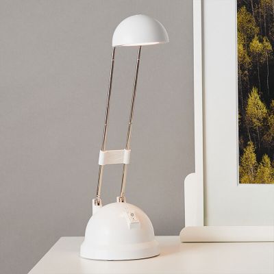 Nowoczesna lampa biurkowa biała, Louna, 6W, 2700K LED, z przełącznik