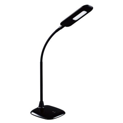 Plastikowa lampa biurkowa czarna, Jenoah, 5W, 6000K LED, z dotykowy ściemniacz