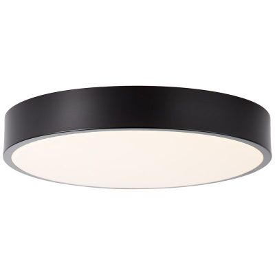 Nowoczesny plafon sufitowy czarny, Asude, 12W, 3000K LED