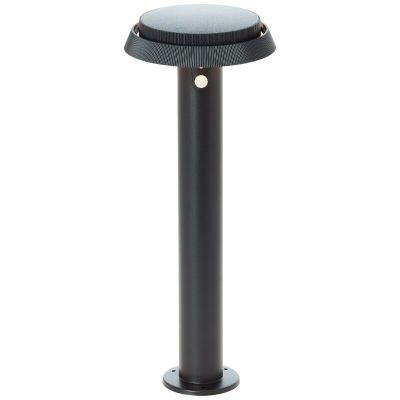 Metalowa lampa podłogowa zewnętrzna solarna czarna, Ridvan, 4W, 3000K LED, IP44