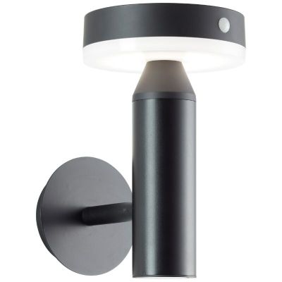 Metalowy kinkiet solarny zewnętrzny czarny, Kubilay, 3W, 4000K LED, IP44