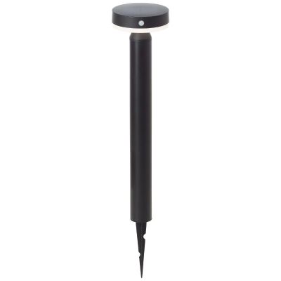 Metalowa lampa podłogowa zewnętrzna solarna czarna, Kubilay, 3W, 4000K LED, IP44