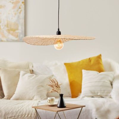 Drewniana lampa wisząca beżowa, Georgina