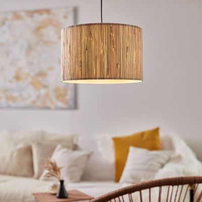 Rustykalna lampa wisząca beżowa, Wenda