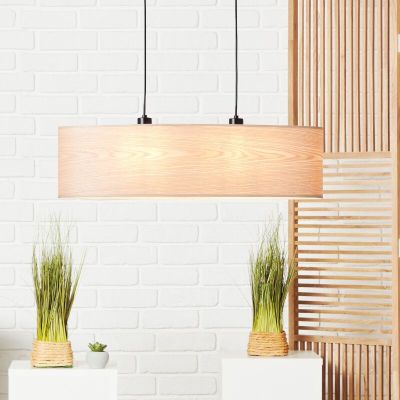 Drewniana lampa wisząca beżowa, Enna