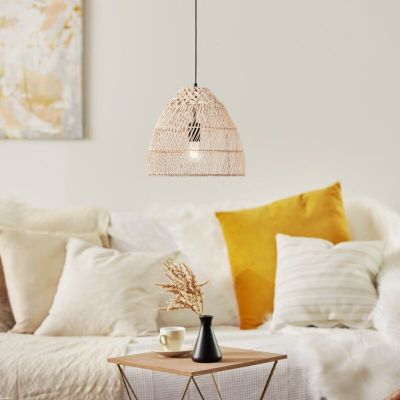 Rattanowa lampa wisząca brązowa, Esra