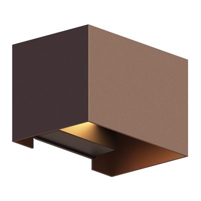 Rdzawy kinkiet up down aluminiowy, Dion, 7W, 3000K LED, IP54