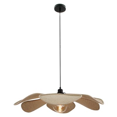 Rustykalna lampa wisząca beżowa, Vere