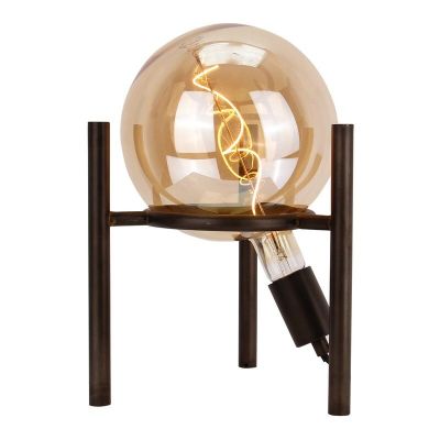 Retro lampa stołowa czarna, Alvin, z przełącznik
