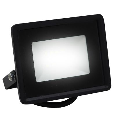 Czarny naświetlacz plastikowy, Boaz, 10W, 6500K LED, IP66