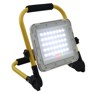 Aluminiowa ładowalna lampa robocza żółta, Hilmi, 60W, 6500K LED, IP44, z przełącznik