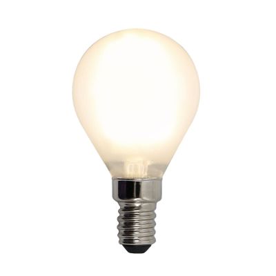 Ściemnialna żarówka LED Olucia E14, P45, 3w, białe szkło, 2700k