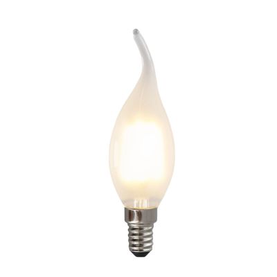 Ściemnialna świeca LED Olucia E14, 3w, białe szkło, 2700k