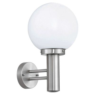 Stal Nierdzewna lampa zewnętrzna srebrna, Baukje, IP44