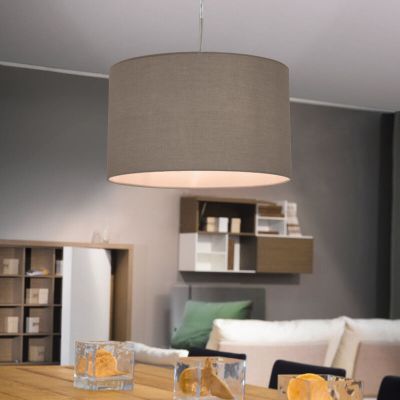 Tkanina nowoczesna lampa wisząca ciemnoszara, Abano