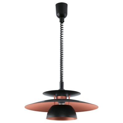 Stalowa design lampa wisząca czarna, Lariana
