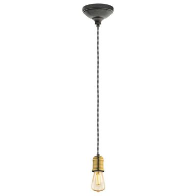 Metalowa vintage lampa wisząca złota, Christel