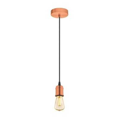 Metalowa vintage lampa wisząca miedziana, Christel
