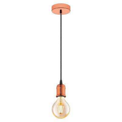 Metalowa vintage lampa wisząca miedziana, Christel