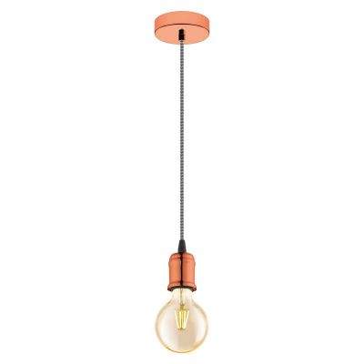 Metalowa vintage lampa wisząca miedziana, Christel