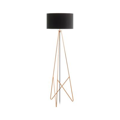 Metalowa design lampa stojąca miedziana, Viola, z przełącznik