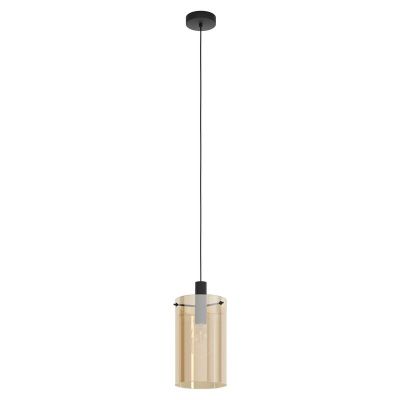 Szklana nowoczesna lampa wisząca bursztynowa, Ritesh