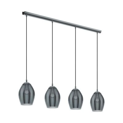 Szklana design lampa wisząca szara, Nikky