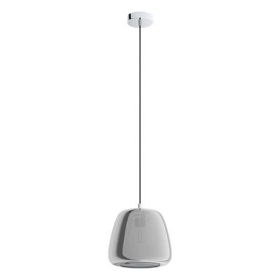 Szklana nowoczesna lampa wisząca chromowana, Gauke
