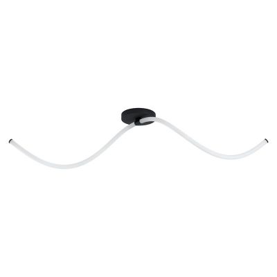 Stalowy nowoczesny plafon sufitowy czarny, Allal, 12W, 3000K LED