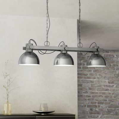 Metalowa industrialna lampa wisząca chromowana, Elmira
