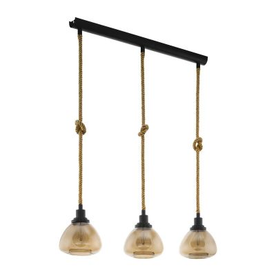 Stalowa industrialna lampa wisząca czarna, Simeon