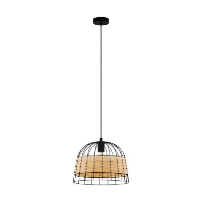 Rattanowa lampa wisząca brązowa, Guillaume