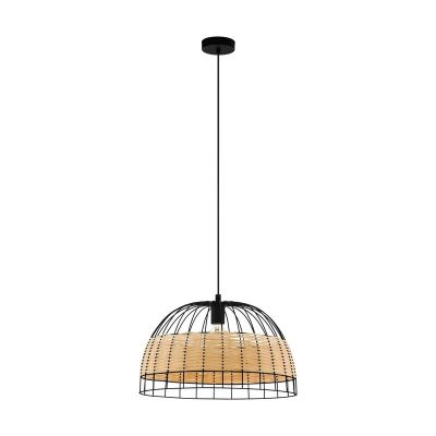 Rattanowa lampa wisząca brązowa, Guillaume