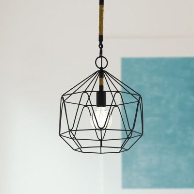 Metalowa industrialna lampa wisząca czarna, Nicki