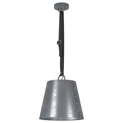 Stalowa industrialna lampa wisząca szara, Maichel